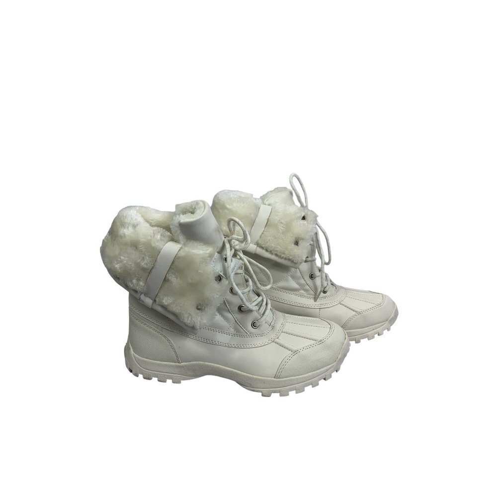 Madden Girl Women's White Fuzzy Boots